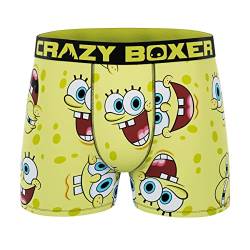 CRAZYBOXER Spongebob Herren Boxershorts Seahorse, Schwämme, Large von CRAZYBOXER