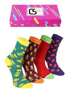 CREA SOCKS Socken für Damen und Herren, ausgefallene flippige lustige Socken für Geschenke, Baumwollsocken, Geschenke für Frauen, EU 36-40 von CREA SOCKS