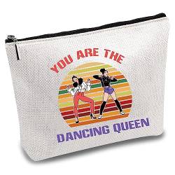 CREATCABIN Musical Comedy Canvas Make-Up-Taschen Dancing Queen Kosmetiktasche Mehrzweck-Stiftetui Mit Reißverschluss Reise-Kulturbeutel Für Karte Frauen Federmäppchen Geschenk Thanksgiving 25x18cm von CREATCABIN