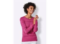 Strickpullover CREATION L PREMIUM "Baumwoll-Pullover" Gr. 48, pink (fuchsia) Damen Pullover von CREATION L PREMIUM
