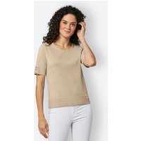 Witt Weiden Damen Baumwoll-Pullover beige von CREATION L PREMIUM