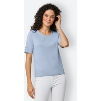 Witt Weiden Damen Baumwoll-Pullover eisblau von CREATION L PREMIUM