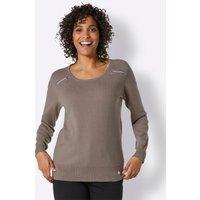 Witt Weiden Damen Kaschmir-Merino-Pullover taupe von CREATION L PREMIUM