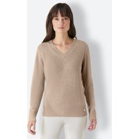 Witt Weiden Damen Merino-Kaschmir-Pullover beige-meliert von CREATION L PREMIUM