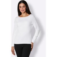 Witt Weiden Damen Viskose-Lyocell-Pullover weiß von CREATION L PREMIUM