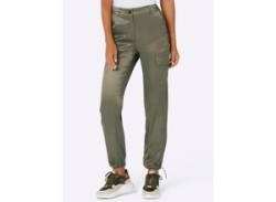 Cargohose CREATION L Gr. 48, Normalgrößen, grün (khaki) Damen Hosen Cargohosen von CRÉATION L