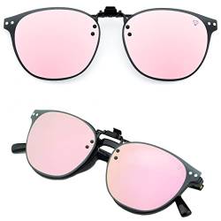 CREYESTAL Polarisiert Sonnenbrillen Aufsatz Brille, Sonnenbrille Clip, Anhebbar und Ultraleicht, Herren, Damen 100% UV400 von CREYESTAL