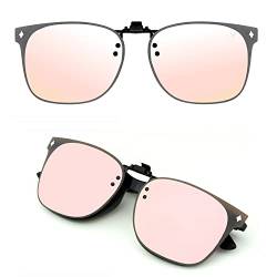 CREYESTAL Polarisiert Sonnenbrillen Aufsatz Brille, Sonnenbrille Clip, Anhebbar und Ultraleicht, Herren, Damen 100% UV400 von CREYESTAL