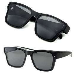 CREYESTAL Polarisiert Überzieh Sonnenbrille mit Antireflex, Überbrille Sonnenbrille für Brillenträger, Ultraleicht, Herren, Damen von CREYESTAL