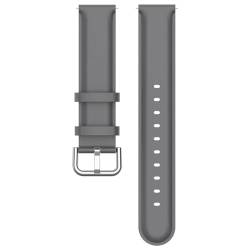 CRGANGZY 22 mm/20 mm Leder-Uhrenarmband, Schnellverschluss, Ersatz-Uhrenarmband, weiches Ersatz-Sportarmband for Männer und Frauen, for CMF Watch Pro (22 mm grau) von CRGANGZY