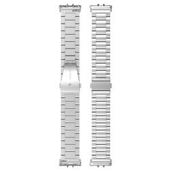 CRGANGZY Edelstahl-Metallarmband, verstellbare Armbänder, Armbandgurte, Schnellverschluss-Handgelenkschlaufe for Fit 3 SM-R390, Armband (Silber) von CRGANGZY