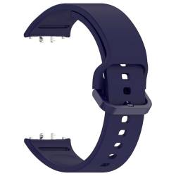 CRGANGZY Silikonarmband, verstellbar, Ersatz-Sportarmband, schweißfest, Smartwatch-Armband for Fit 3 2024 Uhr (Retro-Blau) von CRGANGZY