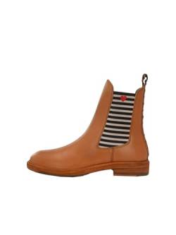 CRICKIT® Chelsea Boot Damen NADINE | Chelsea Boot Stiefelette für Damen aus 100% Leder | Herz mit Streifen von CRICKIT