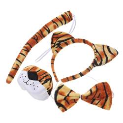 CRILSTYLEO 1 Set Tiger Stirnband Nase Tigerkostüm Für Tiger Zubehör Damen Tiger Krawatte Tigerohren Stirnband Tigerohren Und Tigerohr Stirnband Tigerohren Erwachsene von CRILSTYLEO