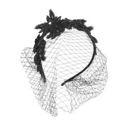 CRILSTYLEO Vintage Mesh Stirnband Mesh Schleier Stirnband Schleier Stirnband Für Frauen Damen Schleier Kopfbedeckung Stirnband Für Mädchen Damen Mesh Kopfschmuck Hochzeits Haarband von CRILSTYLEO