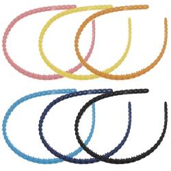 6 PC Kunststoff-Stirnbänder Dünne Haarbänder mehrfarbige Stirnband Kunststoff für Mädchen und Damen von CRLLDPM