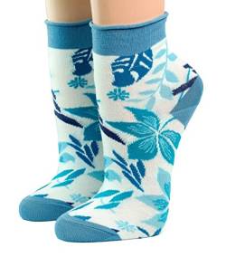 CRÖNERT Kurzsocken Söckchen Design Hawaii (35-38, weiß) von CRÖNERT