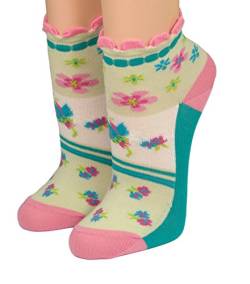 CRÖNERT Kurzsocken Söckchen Design Streublumen (35-38, lindgrün) von CRÖNERT