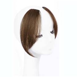 Clip-in-Haar-, 100% echtes Echthaar, 2 Stück, mittlerer Clip, seitlicher französischer am Mittelteil, natürliches Aussehen, Haarteil for Frauen, die dem Haar mehr Volumen verleihen / 846 (Color : LI von CROKZ