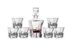 Whiskey-Dekanter-Sets, Whiskey-Dekanter, 7-teiliges Whiskey-Dekanter-Set, Kristall-Dekanter, Bourbon-Dekanter und -Set, Whiskey-Dekanter-Sets for Männer, Likör, Gläser, Dekanter-Set, Dekanter for Alco von CROKZ