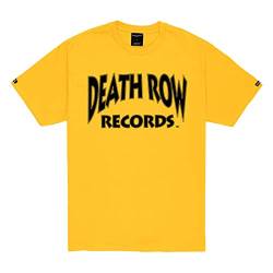 Crooks & Castles Death Row Records Core Logo Tee T-Shirt aus Baumwolle mit Frontprint, Gold (Core Logo), Klein von CROOKS & CASTLES
