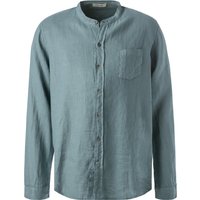 CROSSLEY Herren Hemd blau Leinen von CROSSLEY