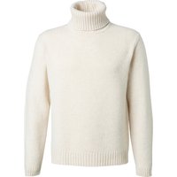 CROSSLEY Herren Rollkragenpullover beige Schurwolle unifarben von CROSSLEY