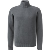 CROSSLEY Herren Rollkragenpullover grau Wolle unifarben von CROSSLEY