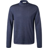 CROSSLEY Herren Stehkragenpullover blau Wolle unifarben von CROSSLEY