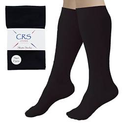 CRS Cross Figure Skating Socks, Kniestrümpfe für Schlittschuhe mit Fuß, Skate Socken, Tanzstrumpfhose - - Einheitsgröße von CRS Cross