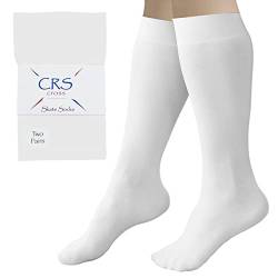 CRS Cross Figure Skating Socks, Kniestrümpfe für Schlittschuhe mit Fuß, Skate Socken, Tanzstrumpfhose - - Einheitsgröße von CRS Cross