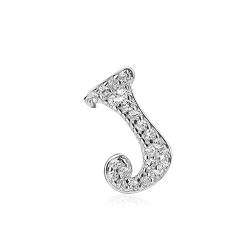 CRYSLOVE Alphabet Buchstabe Charm Bead 925 Sterling Silber Zirkonia Brief Charm Anhänger für Armbändern Halskette DIY von CRYSLOVE