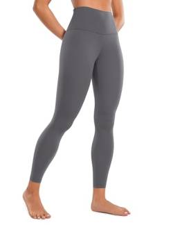 CRZ YOGA Butterluxe Damen High Waist Sport Leggings Blickdicht Yoga Leggins Sporthose Workout Gym Yogahose - 64cm Dunkler Kohlenstoff 38 von CRZ YOGA