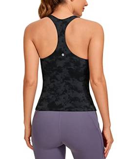 CRZ YOGA Damen Butterluxe Tank Tops Racerback Sport Top Yoga Fitness Oberteil Tanktops mit Integriertem BH Der Rauchtintennebel 36 von CRZ YOGA