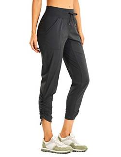 CRZ YOGA Damen Freizeithose Leichte Schnelltrocknende Sport Yoga Pant Tinte grau 40 von CRZ YOGA