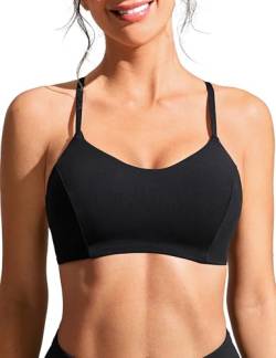 CRZ YOGA Damen Spitze Crisscross Bikini Top Swim Sports BH Workout Swimwear Schwarz 36 von CRZ YOGA