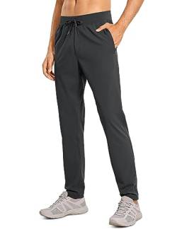 CRZ YOGA Herren Leicht Joggerhose Slim Fit Casual Jogger Sporthose Freizeithose Trainingshose mit Taschen - 76cm Tinte grau S von CRZ YOGA