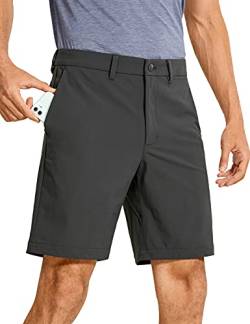 CRZ YOGA Herren Schnell Trocknend Golf Shorts Leichte Kurze Hose Sporthose mit Taschen Tinte grau 34W von CRZ YOGA