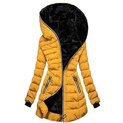 CSHE Damen Wintermantel Mantel Steppmantel Winter Jacke Lang Stepp Warm Teddyfell Elegant Silvester Geburtstag Halloween Weihnachten 2023 2024 Outfit Deko Meine Bestellungen Anzeigen von CSHE