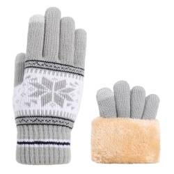 CSHE Unisex Winterhandschuhe mit Fleecefutter, Touchscreen Warme Gedehnt Dicke Strickhandschuhe Wollhandschuhe Thermohandschuhe Outdoor Winter Geschenke für Herren und Damen Spielerhandschuhe von CSHE