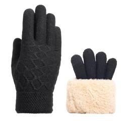 Unisex Winterhandschuhe mit Fleecefutter, Touchscreen Warme Gedehnt Dicke Strickhandschuhe Wollhandschuhe Silvester Geburtstag Halloween Weihnachten 2023 Spielerhandschuhe Meine Bestellungen Anzeigen von CSHE