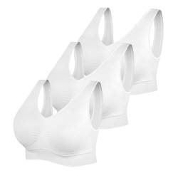 CSKJ Sport BH Klassische Frauen Büstenhalter Ohne Bügel Ringerrücken Sports Bras Fuer Yoga Fitness Training von CSKJ