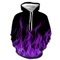 CSKJ Unisex Kapuzenpullover 3D Druck Hoodie Langarm Coole Pullover Sweatshirt mit Drawstring Taschen Frühling von CSKJ