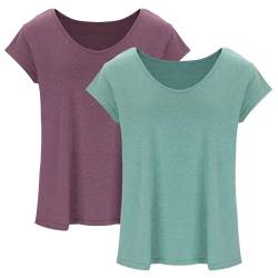 Damen T-Shirt Kurzarm V-Ausschnitt Flügelärmeln Oberteile Blusen Sommer Casual Lose Tank Top Basic Mädchen Tops von CSKJ