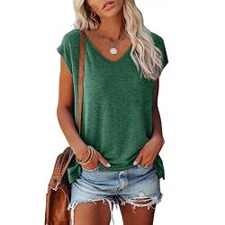 Tshirt Damen Bluse Kurzarm Schlicht Rundhalsausschnitt T-Shirt Locker Frauen Oberteile Sommer Alltag Crop Top Sport T-Shirts Teenager Mädchen Kleidung Y2k Sommerkleidung Damen von CSKJ