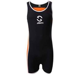 CSMARTE Herren Jockstrap Leotard Unterwäsche Jumpsuits Wrestling Singlet Bodysuit Bademode, Schwarz , M von CSMARTE