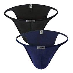 CSMARTE Herren Tanga Unterwäsche Sexy Swim Brief Showing Off Bubble Butt, 2er-Pack Mix 2, XL von CSMARTE