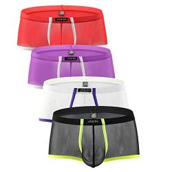 CSMARTE Unterwäsche für Männer – Boxer Slip Stripe Slip Sexy Transparent Trunks, 4 x Unisex, XL von CSMARTE