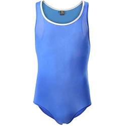 CSMARTE Unterwäsche für Männer Sportswear Shapers Sexy Bodysuit Tight Suit Bikini Einteiler Singlet, blau, XL von CSMARTE