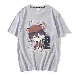 Bungo Stray Dogs T-Shirt, niedliche Anime-Cartoon-Figuren, Dazai Osamu Nakahara Chuuya, bedrucktes Kurzarm-T-Shirt für Jugendliche, Männer und Frauen von CSOCKS